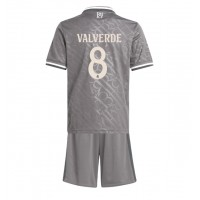 Real Madrid Federico Valverde #8 Tretí Detský futbalový dres 2024-25 Krátky Rukáv (+ trenírky)